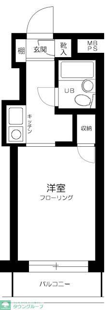 ウィンベルソロ赤羽第3(ワンルーム/4階)の間取り写真