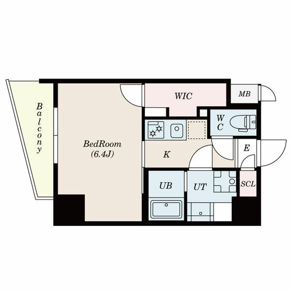 S-RESIDENCE浅間町(1K/7階)の間取り写真