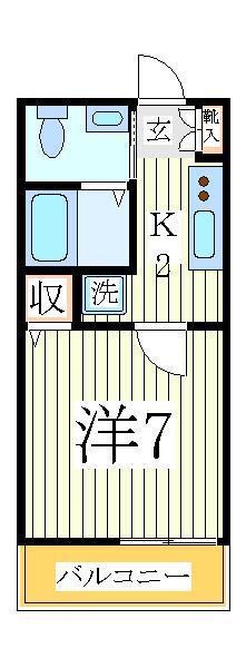 柏の葉VILLEGE(1K/1階)の間取り写真