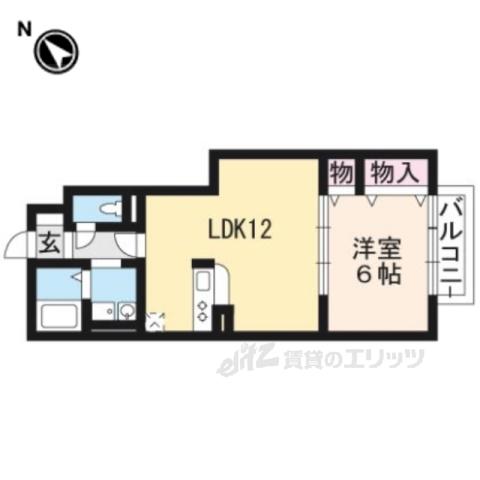 サクラハウス(1LDK/1階)の間取り写真