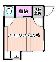 宝コーポ(ワンルーム/1階)の間取り写真