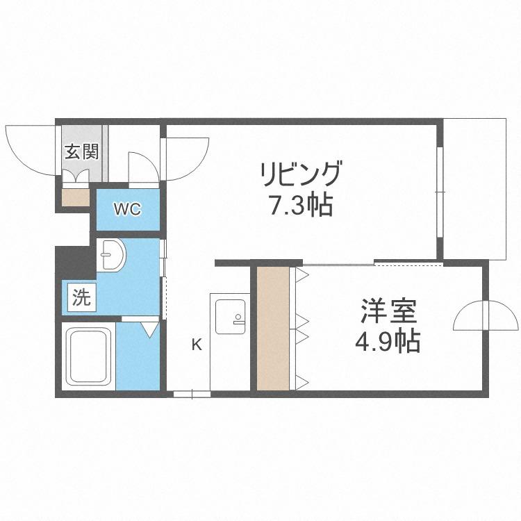 ディスティニーII(1LDK/5階)の間取り写真