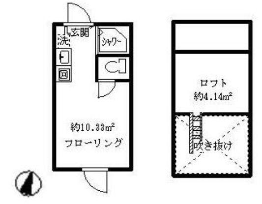ソフィアハピネス(ワンルーム/2階)の間取り写真