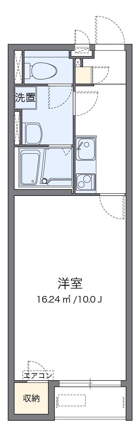 クレイノ長門(1K/1階)の間取り写真