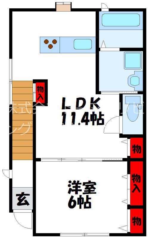 NOVOII(1LDK/2階)の間取り写真