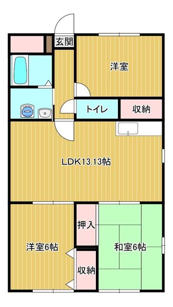 ウェルフェア(3LDK/2階)の間取り写真