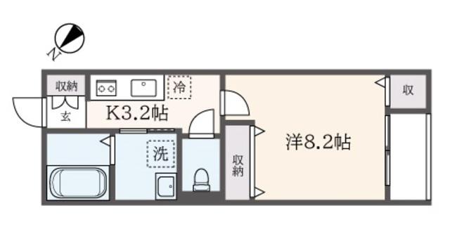 メゾンアゼリア(1K/1階)の間取り写真
