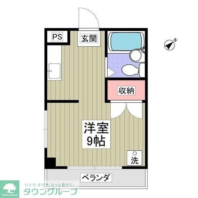 中葛西ロイヤルハイツIII(ワンルーム/2階)の間取り写真