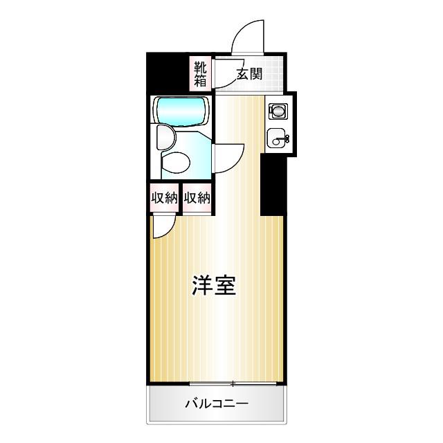 スカイコート落合(ワンルーム/2階)の間取り写真