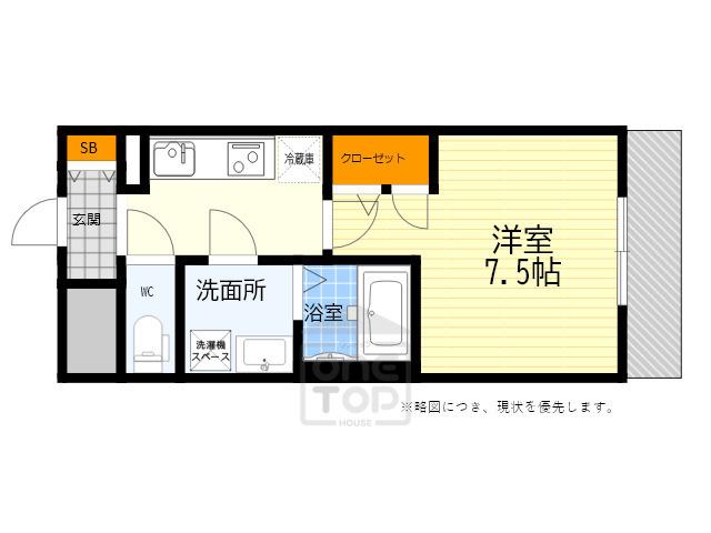 S-RESIDENCE江坂ALEGRIA(1K/8階)の間取り写真