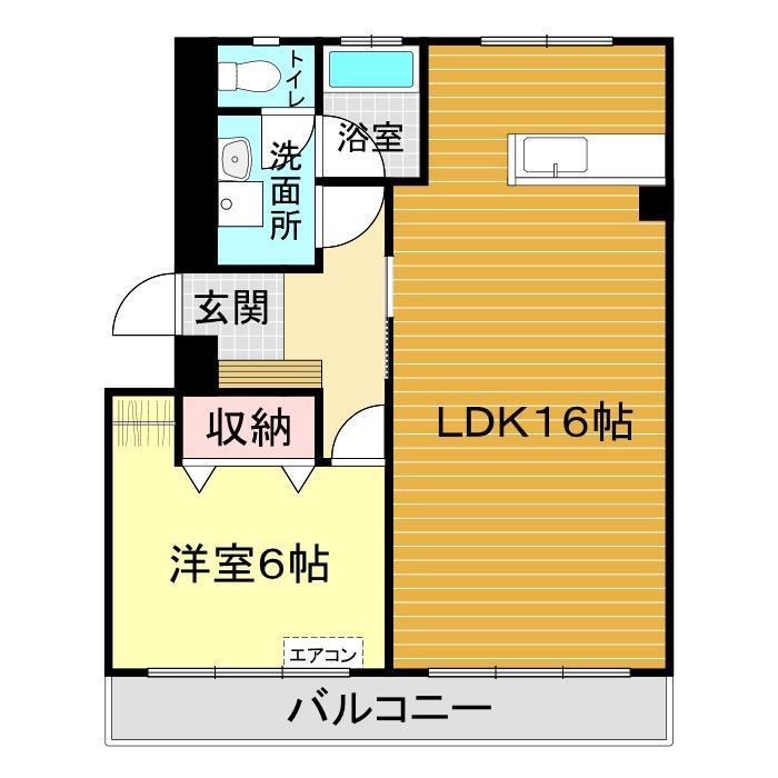 志満マンション(1LDK/1階)の間取り写真