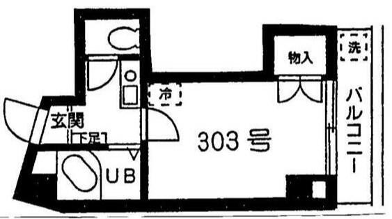 エクセル天王町(1K/3階)の間取り写真