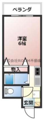 サンライフ都城I・II(1K/2階)の間取り写真