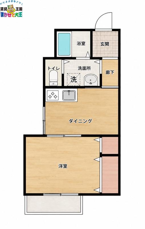 リーヴル泉(1DK/1階)の間取り写真