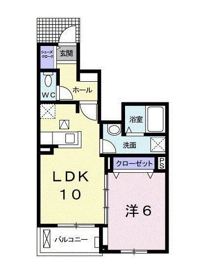 モデッサ宮前(1LDK/1階)の間取り写真