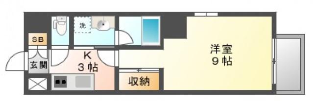 MC RESIDENCE(1K/4階)の間取り写真