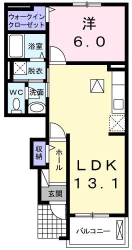 リバイバルM(1LDK/1階)の間取り写真