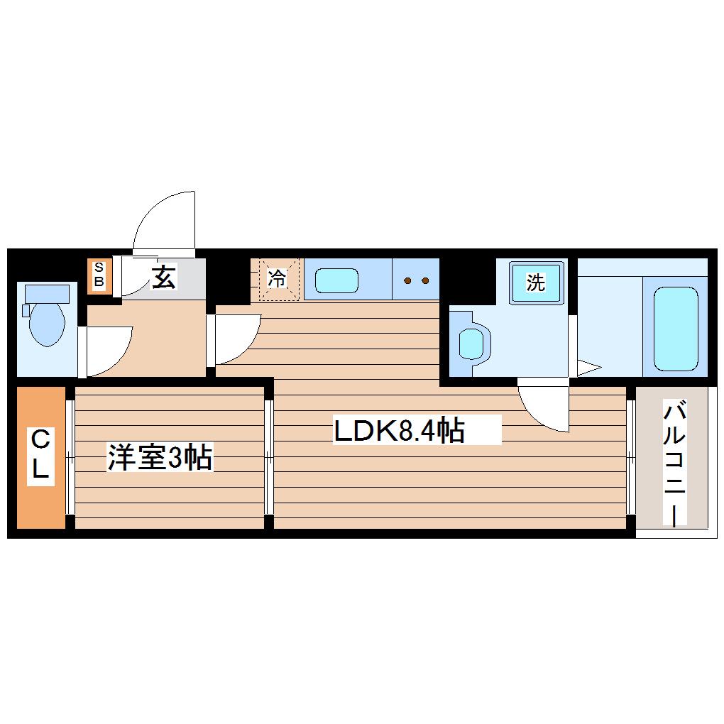 REGALEST F-I(1LDK/3階)の間取り写真