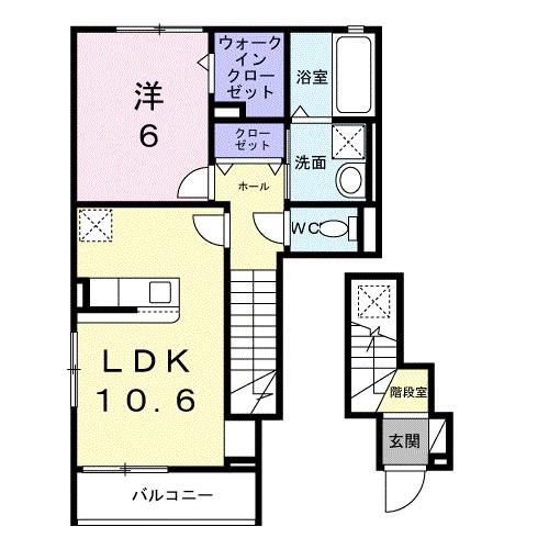 ＪＲ東海道本線 鴨宮駅 徒歩20分 3階建 新築(1LDK/2階)の間取り写真