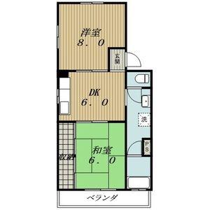 白菊ハイツ(2DK/3階)の間取り写真