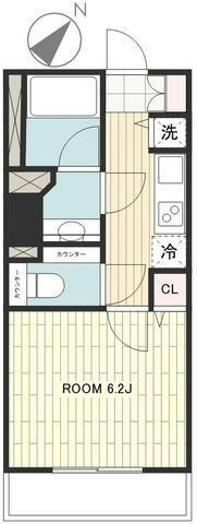 ドゥーエ横浜駅前(1K/9階)の間取り写真