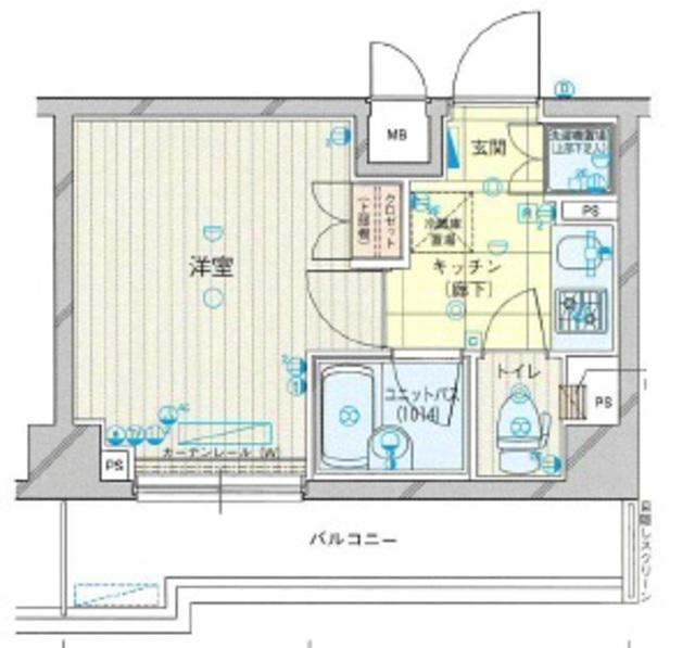ルーブル蒲田南六番館(1K/3階)の間取り写真