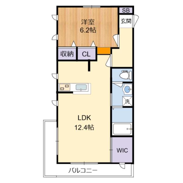 HARDY MAISON(1LDK/2階)の間取り写真