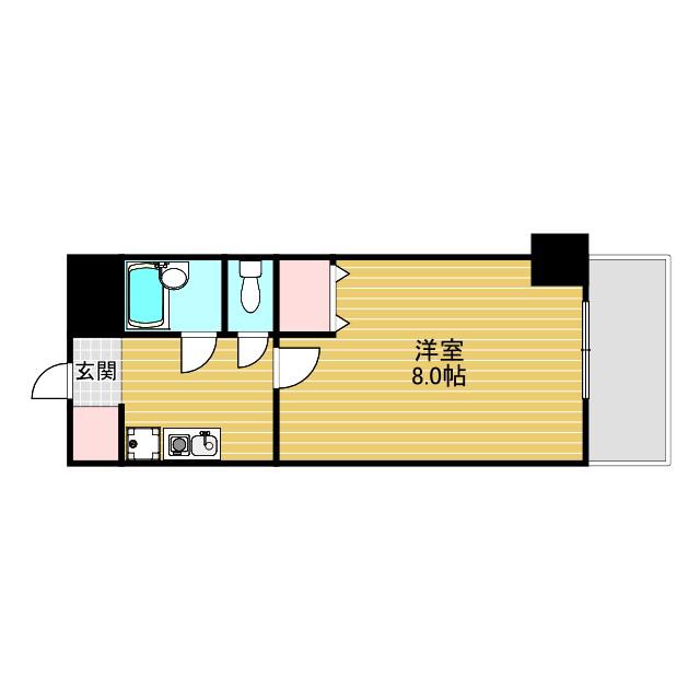 ライブステーション江坂(1K/5階)の間取り写真