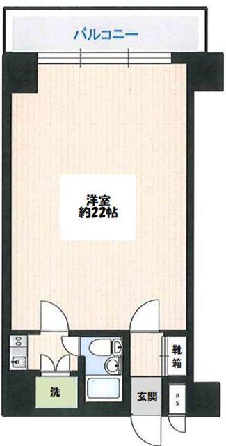 ビラカーサ五番町(1K/5階)の間取り写真