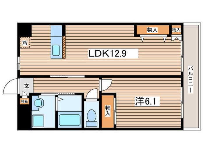 HEIM匠(1LDK/4階)の間取り写真
