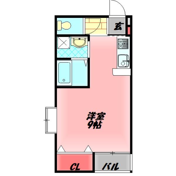 プチフォレスト(ワンルーム/2階)の間取り写真