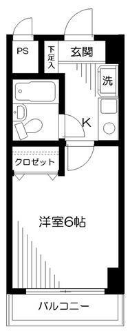 日神パレステージ蒔田(1K/5階)の間取り写真