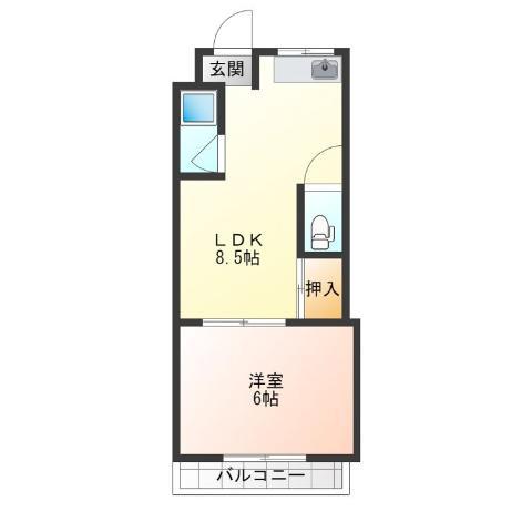 マンションエクセル(1LDK/3階)の間取り写真
