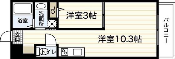 SA05(1LDK/4階)の間取り写真