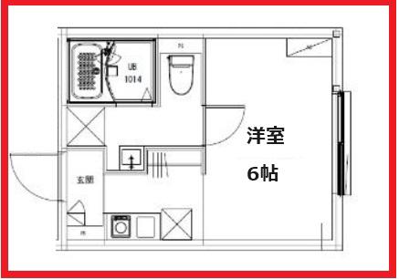 ルーチェ町屋(1K/3階)の間取り写真