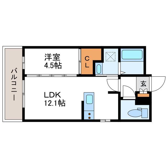 GRAND ETERNA北大前I グランエターナ北大前I(1LDK/10階)の間取り写真