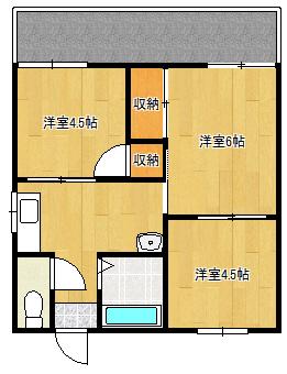 コーポ繁根木(3K/1階)の間取り写真