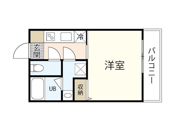 ANGE DE BONHEUR(1K/1階)の間取り写真