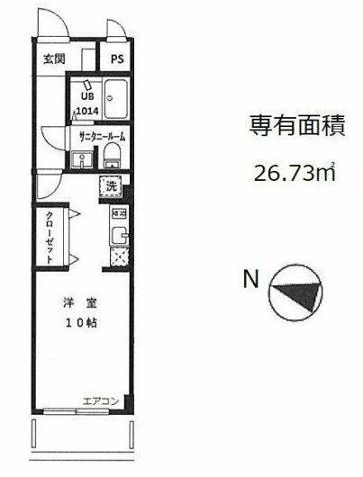 LE・ZIND&201(1K/5階)の間取り写真