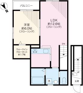 PURE RESIDENCE(1LDK/1階)の間取り写真