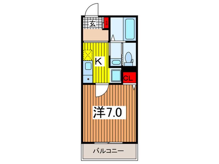 FIRST CAPITAL RIDAI(1K/3階)の間取り写真