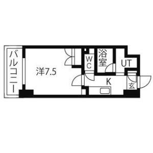 アマーレ葵(1K/5階)の間取り写真