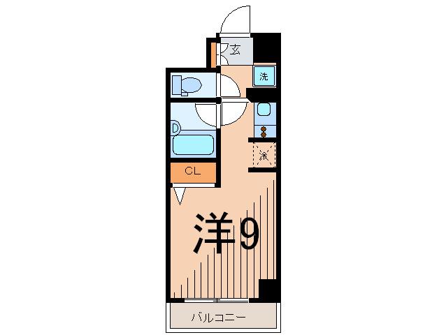 PARKAXIS蒲田壱番館(ワンルーム/6階)の間取り写真