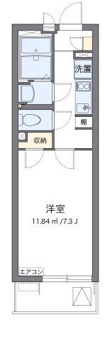 クレイノベルウッドII 広川(1K/3階)の間取り写真