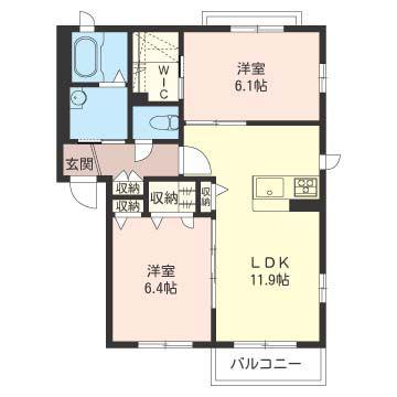 エクラージュ原宿壱番館(2LDK/3階)の間取り写真
