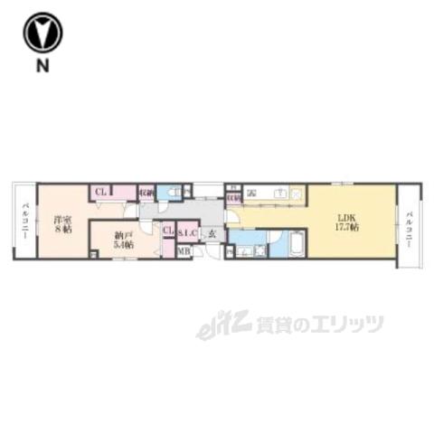 TSUBOICHI KYOTO(1LDK/4階)の間取り写真