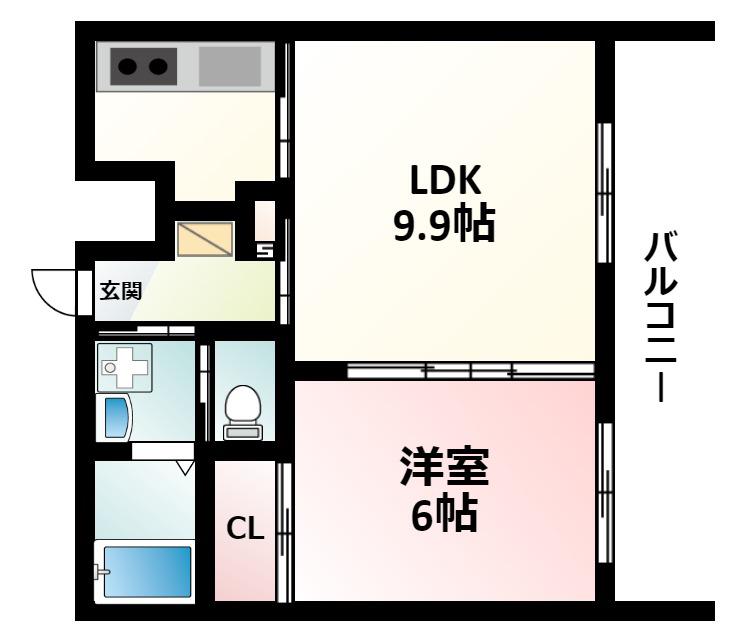アルポルト(1LDK/3階)の間取り写真