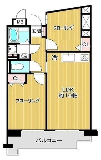 上高田四丁目団地1号棟(2LDK/5階)の間取り写真