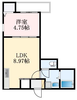 FSTYLE堺・堀上町2号館(1LDK/1階)の間取り写真
