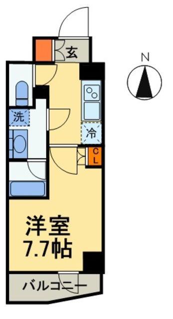 S-RESIDENCE曳舟(1K/11階)の間取り写真